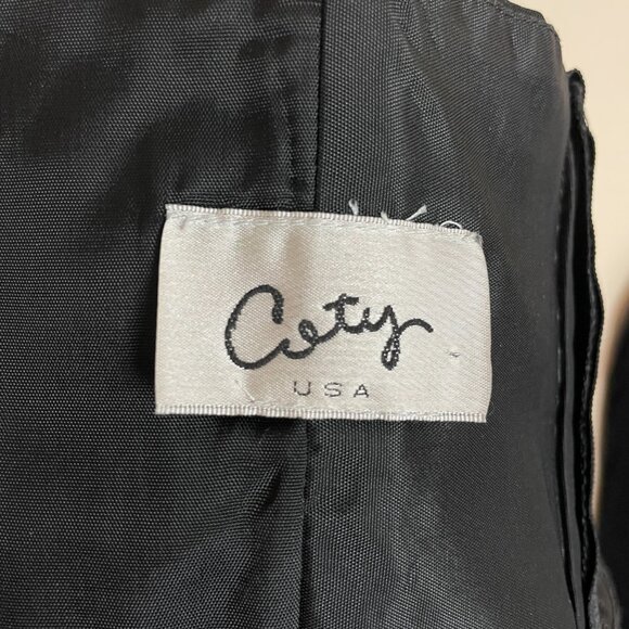 Vintage 90s Prom Halter Top‎ Beads Tie Black Zip-Up Flaws Princess Sleeveless - Picture 12 of 12